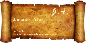 Jancsek Alex névjegykártya